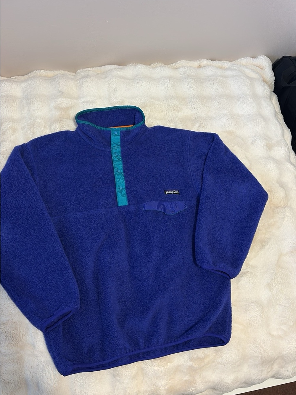 Rare Patagonia 1988 80s Vintage USA made Snap T Fleece Pullover Mens Retro L